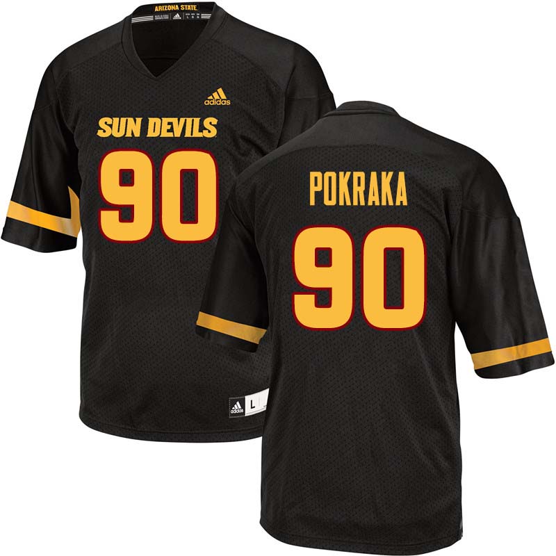 Men #90 Josh Pokraka Arizona State Sun Devils College Football Jerseys Sale-Black